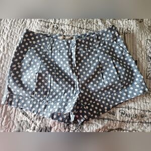 Like NEW! ANNABELLA Dress Shorts BLUE WHITE POLKA DOT Cuffed! Size 6